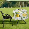 thumbnail image 7 of Coolnut 60" Lemon Round Tablecloth, Waterproof Spillproof Polyester Fabric Table Cover with Zipper Umbrella Hole for Outdoor Patio Garden Dining Party, 7 of 7