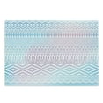 thumbnail image 1 of Afghan Cutting Board, Geometric Shapes with Triangles Rhombuses and Herringbone Zigzag Stripes, Decorative Tempered Glass Cutting and Serving Board, Large Size, Lilac and Pale Blue, by Ambesonne, 1 of 1