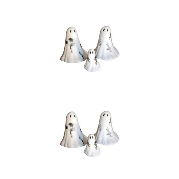 Wosthever Spooky Halloween Sculptures Set - Artesanía segura y exquisita para los amantes de la emoción Estatua de escritorio 3 piezas 3 piezas 2piezas