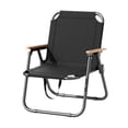 thumbnail image 1 of Almencla Chaise de Camping Légère Chaise Pliable pour Randonnée Pêche Salon Noir, 1 of 8