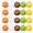 A-20Pcs, variant on Eolstice Painted Pumpkin Ball Decor Set, Ornament Balls for Artificial Tree, Fall Harvest Hanging Ornament, Thanksgiving Tree Decoration, Home Accent