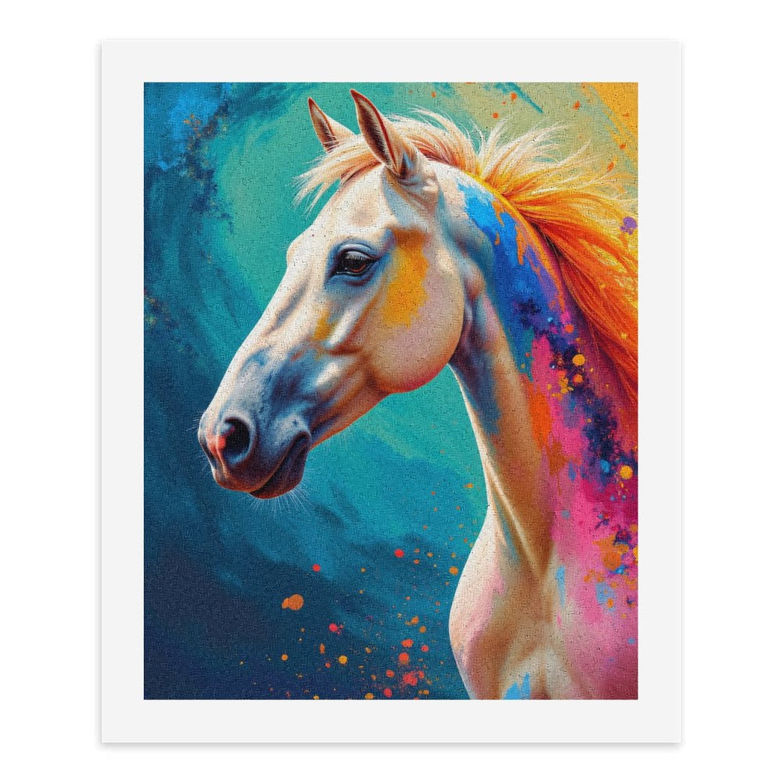 Paint By Numbers Kit for Adults Beginner - DIY Vibrant Horse Abstract Art Canvas Painting Kits for Adults, Frameless Paint By Number for Adults for Home Wall Decor 16x20 Inch