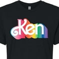 thumbnail image 3 of Barbie Pride - Ken Logo - Juniors Cropped Cotton Blend T-Shirt, 3 of 5