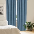 thumbnail image 2 of Ambesonne Floral Window Curtains, Triangle and Star Shapes, Each 28" W x 84" L, Dark Teal Dark Cadet Blue, 2 of 4