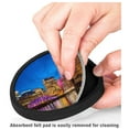thumbnail image 3 of Silicone Non-Slip Drink Coasters with Removable Printed Absorbent Felt Pad - Set of 4 - Boston At Night, 3 of 3