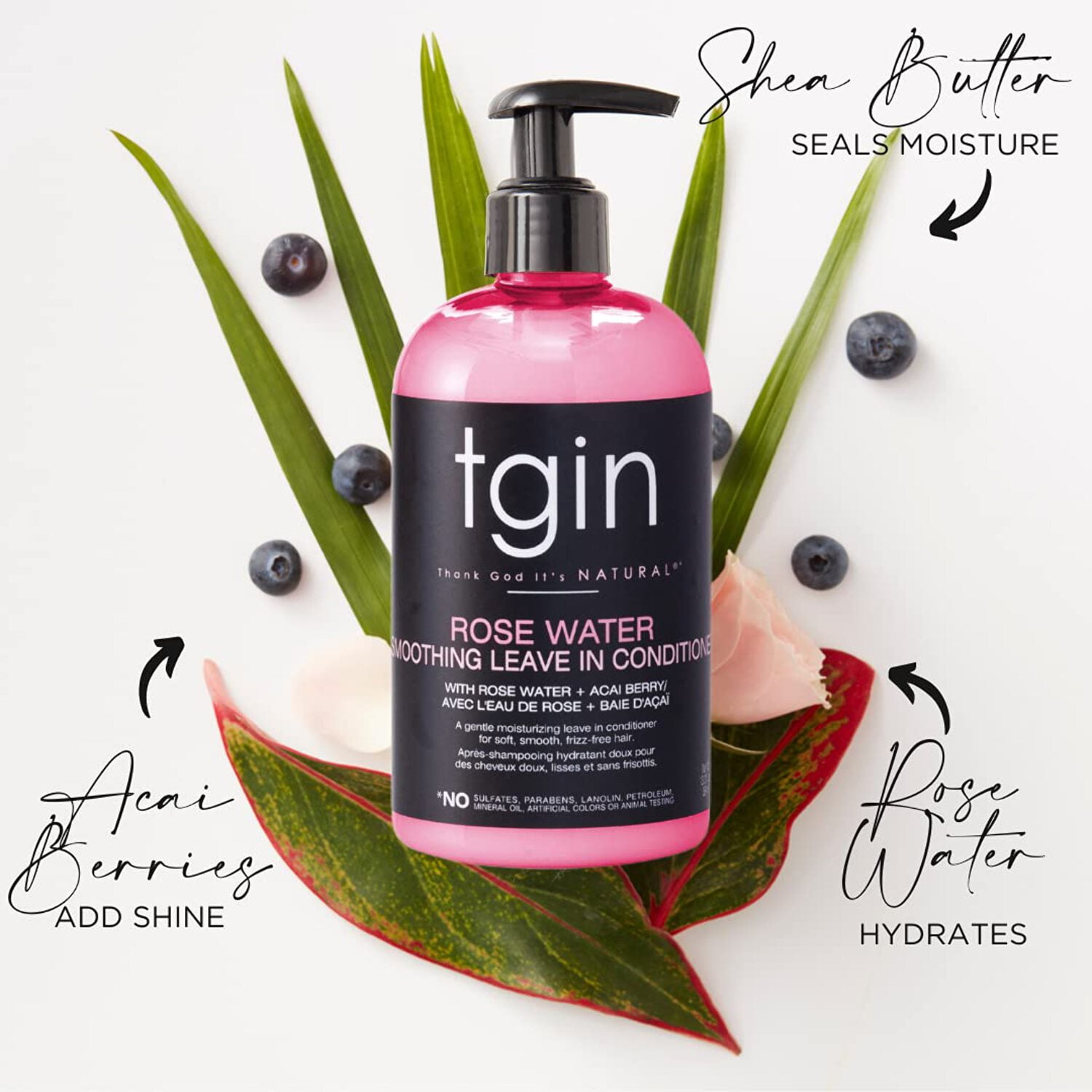 TGIN Rose Water Leave-In Conditioner – 12 oz