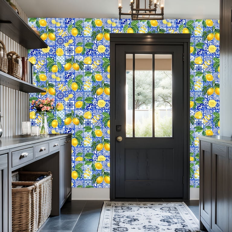 Peel and Stick Wallpaper Canvas Contact Paper Mediterranean