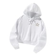 thumbnail image 3 of Suéter casual con cordón, sudadera con capucha con patrón de pentágono, sudadera con capucha para mujer, tops femeninos para la calle comercial de oto M, 3 of 8