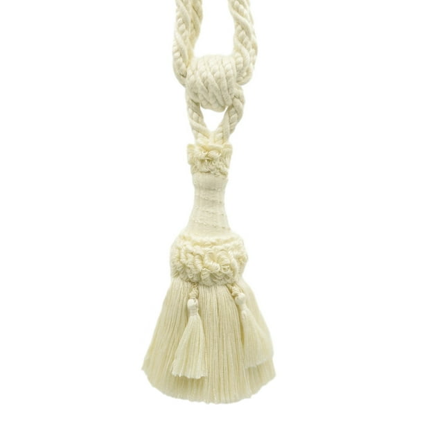 Ivory / Ecru Decorative Tassel Tieback6 inch Tassel, 30 inch Spread