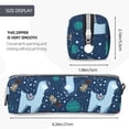 thumbnail image 3 of Honeii Alpaca Astronaut in Space Pattern Pencil Case, Pencil Pouch, Pencil Case Small, Pencil Pouch Aesthetic, PVC Pencil Pouch, Pencil Bag, Makeup Pouch, 3 of 7