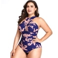 thumbnail image 2 of Women Plus Size Swimsuits One Piece Tummy Control Front Cross Bathing Suit Backless Monokini, 2 of 6