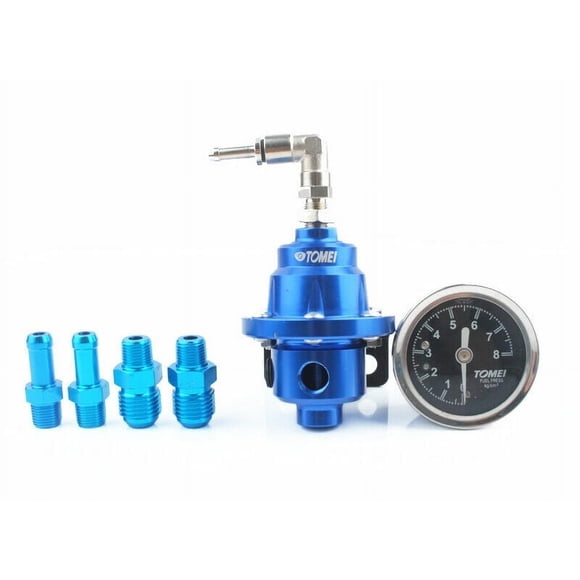 Fuel Pressure Regulator Gauge Kit, Universal Application Easy Installation Aluminum Regulator Adjustable From 0 To 160 PSI For Turbocharged Engines