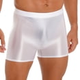 thumbnail image 4 of Gimnasio para hombre Fitness Brillante Mediados de cintura Pantalón corto para correr Pantalones cortos de color sólido Traje de baño para hombre Traje de baño Leggings con cintura elástica Pantalones, 4 of 5