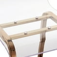 thumbnail image 6 of Chelsea Lane Acrylic and Champagne Gold Swivel Stool, Set of Two, Counter Height, 6 of 7