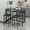 black, variant on Bar Table Set for 4 ，Breakfast Barstool Counter Height Dining Table Set ，with 4 PU Upholstered bar stools and marble wood finishbar table，Suitable for apartments or bars, Brown