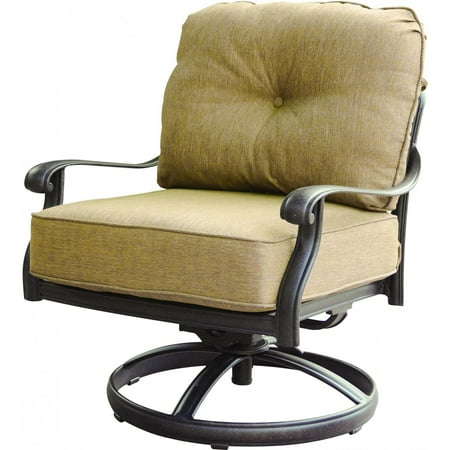 Elisabeth Cast Aluminum Swivel Rocker Patio Club Chair Walmart Com