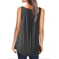 thumbnail image 4 of YAGHYAGH Womens Summer Sleeveless Vest Tank Top Henley Blouse T-shirt, 4 of 4