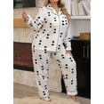 thumbnail image 5 of Women's Pajamas Set Comfy Cute Heart Printed Lounge Sets Two Piece Long Sleeve Pjs Soft Sleepwear, 5 of 5