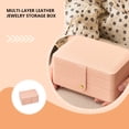 thumbnail image 2 of Sonducket Caja de tres capas Pendientes de joyería Almacenamiento Exhibición Colgantes Anillo Estante Caja Sólido Presente Embalaje Ropa, zapatos y accesorios Miscelánea Rojo, 2 of 6