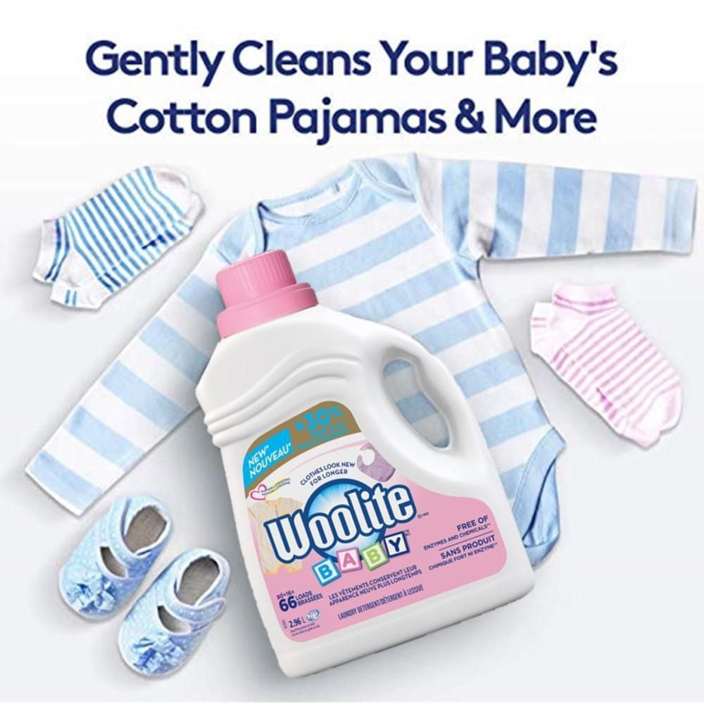 Woolite bébé, Détergent à lessive hypoallergénique, Paquet méga valeur, 2,96 L, Sans produits chimiques agressifs, 1 unité 2,96 L / 66 brassées
