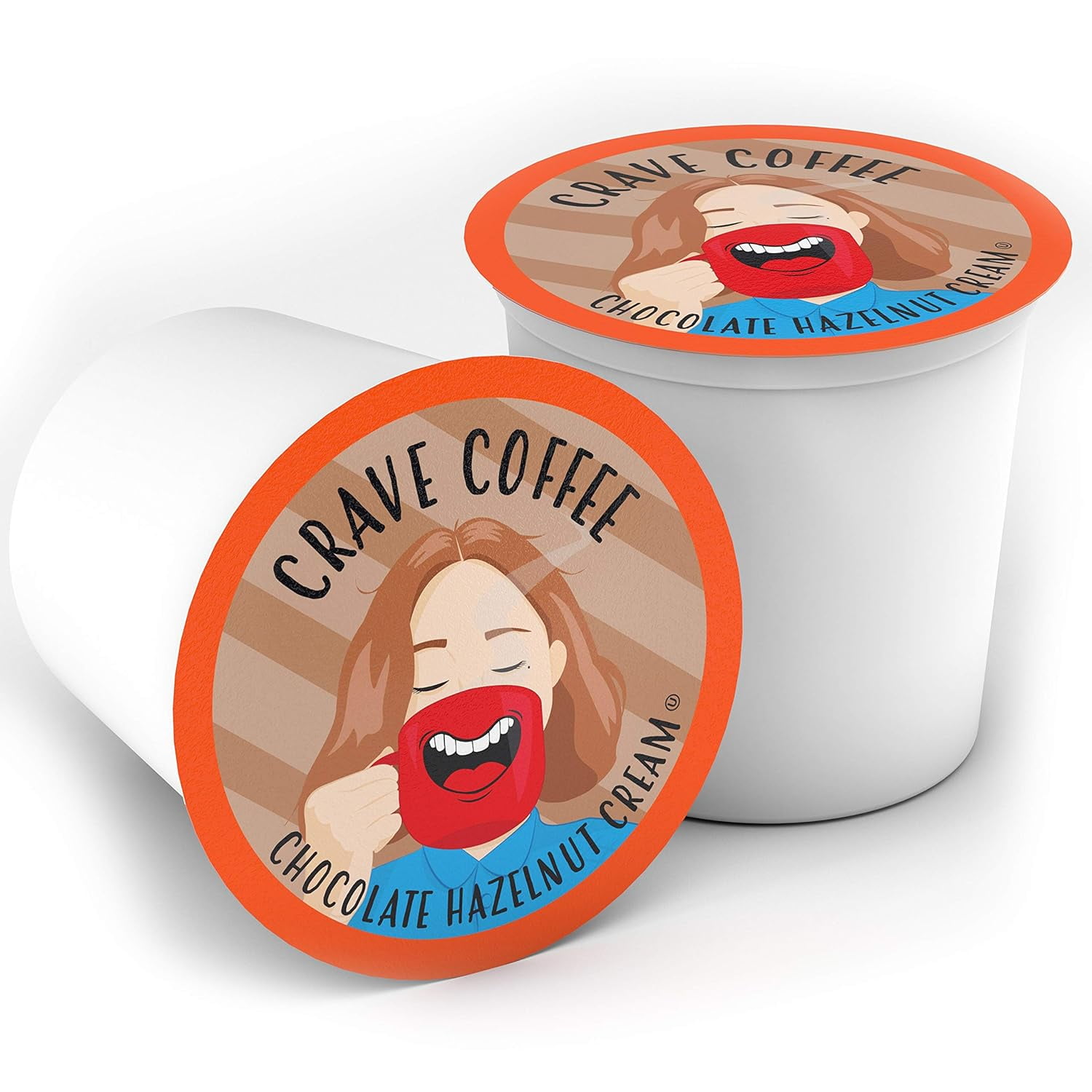 Crave Beverages Flavored Chocolate Hazelnut Creme Coffee Pods for Keurig K Cup Brewers, 100 Count