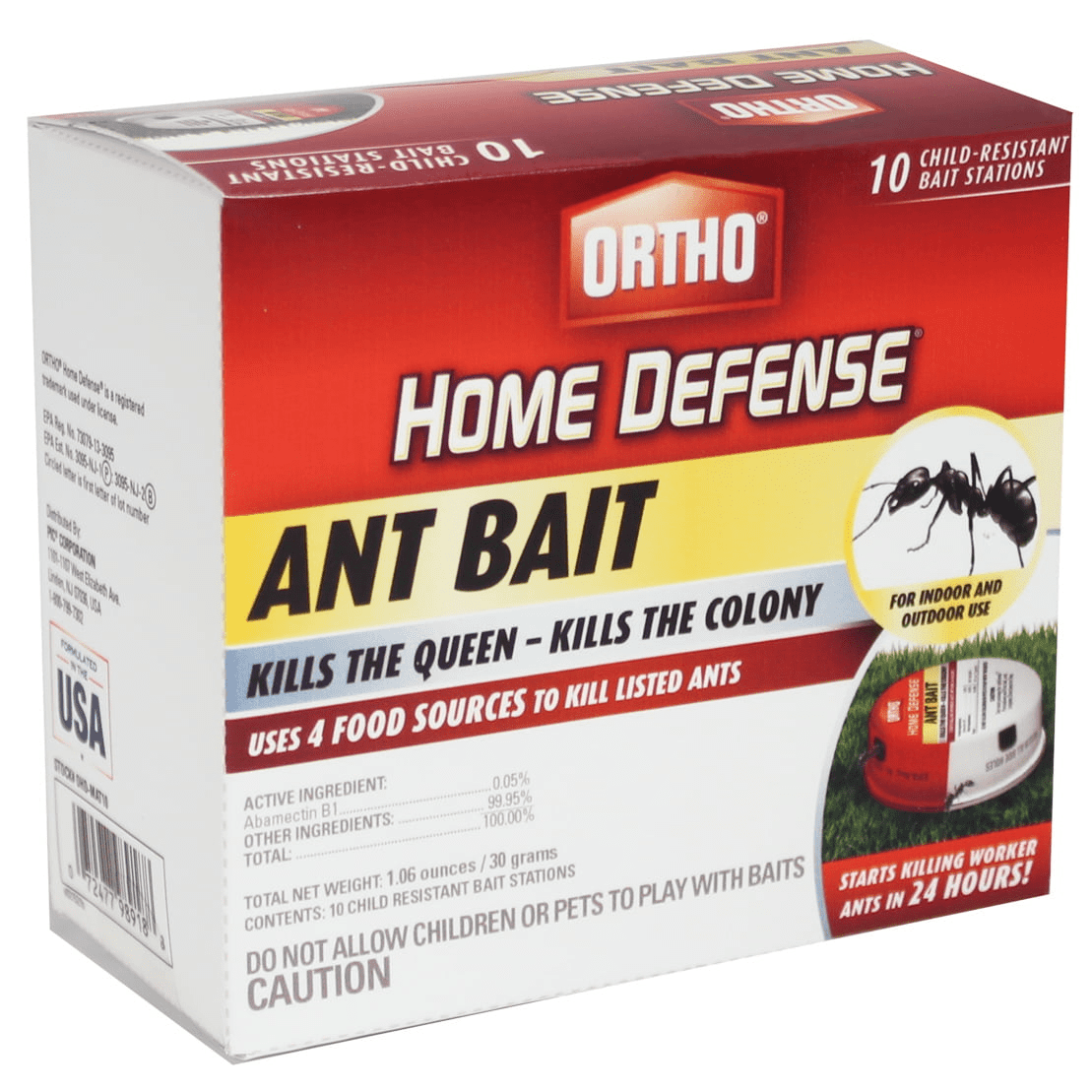 Ortho Home Defense Indoor/Outdoor Ant Metal Bait Stations - 30 Traps ...