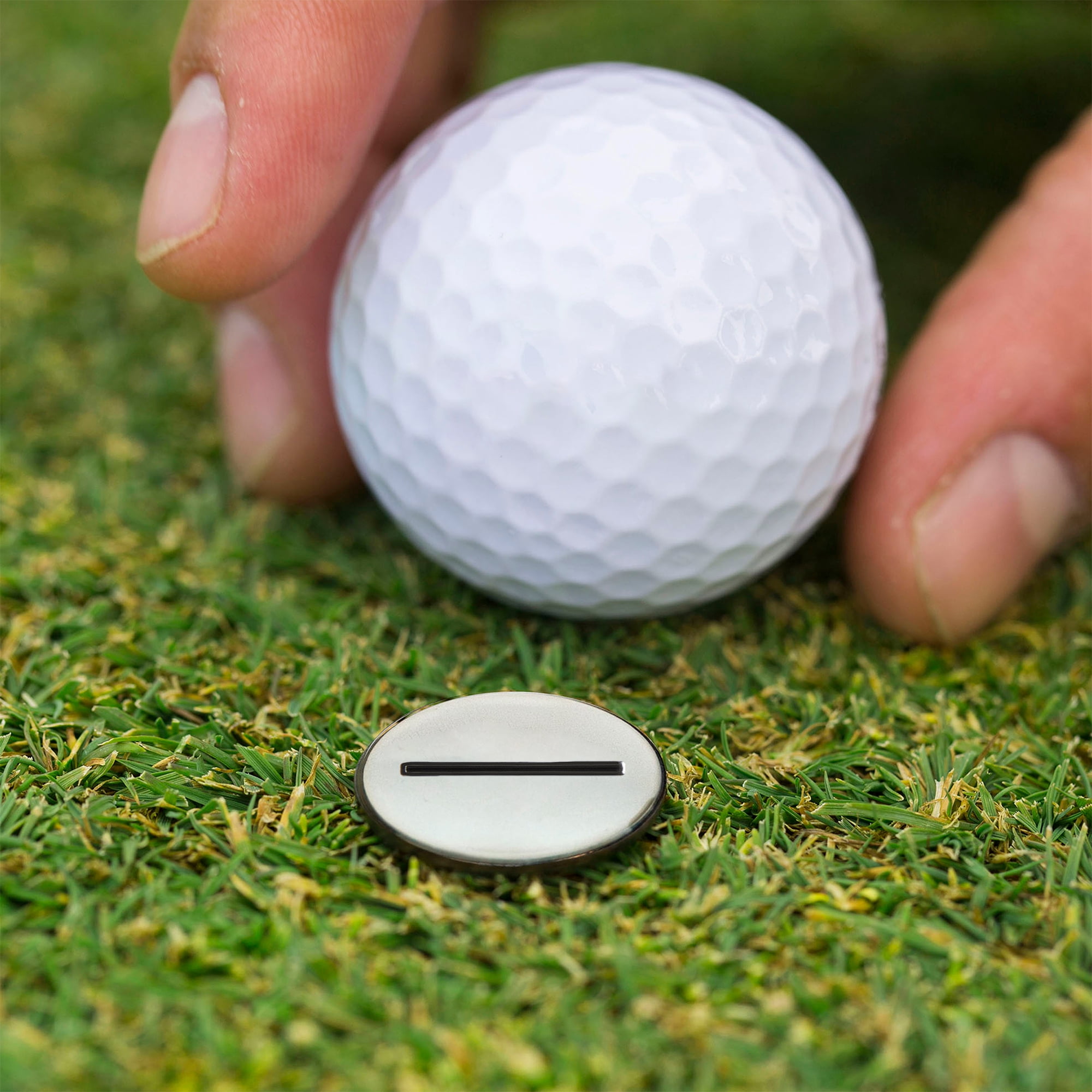 Athletic Works Golf Ball Markers Hat Clip, 2 Piece, Black