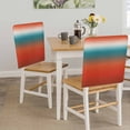 thumbnail image 5 of Bohemian Gradient Red Dining Chair Back Cover Only, Modern Minimalist Red Blue Ocean Beach Set of 6 Chair Back Covers, Removable Washable for Dining Room, Banquet & Holiday Decoration, 5 of 9