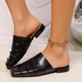 thumbnail image 2 of Fiaer Women's Closed Toe Mules Comfortable Work Casual Backless on Flat Shoes Summer Beach Walking Slippers Black 9, 2 of 9