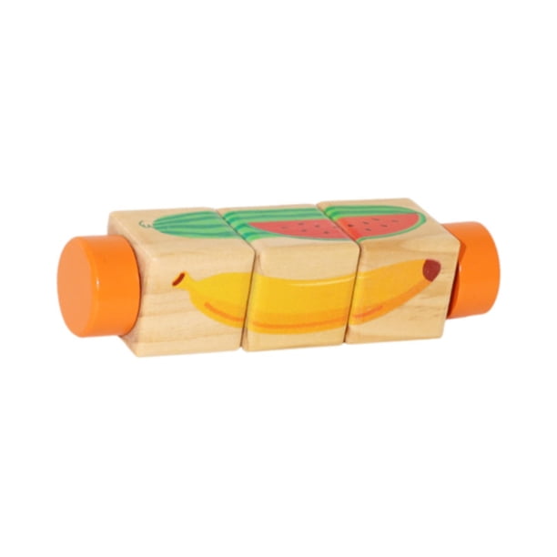 Rompecabezas de madera 3D giratorio, bloques de construcción, juguete interactivo de aprendizaje y rompecabezas. Estilo I