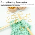 thumbnail image 4 of Crochet Stitch Markers, Cute Gold Reusable DIY Cat Ear Stitch Marker Rings  For Craft, 4 of 8