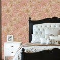 thumbnail image 2 of Vintage Peel and Stick Wallpaper Floral Hand Drawn Line Art Peonies Pink Beige Wall Mural 23.6in x 9.8ft Self Adhesive Removable Wall Paper Renter Friendly Wallpaper for Nursery Bedroom Cabinets, 2 of 8