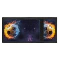 thumbnail image 4 of CHAQLIN Fire Soccer Print Trifold Pouch for Sports, Polyester Trifold Card Wallet with Slim Foldable Children's Wallet, 4 of 7