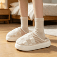 thumbnail image 5 of NexTorq Checkered Slipper House Slippers for Women Men Plush Warm Fuzzy Slippers Flyffy Bedroom Shoes Indoor Slip On US:9 (EU:40-41), 5 of 6