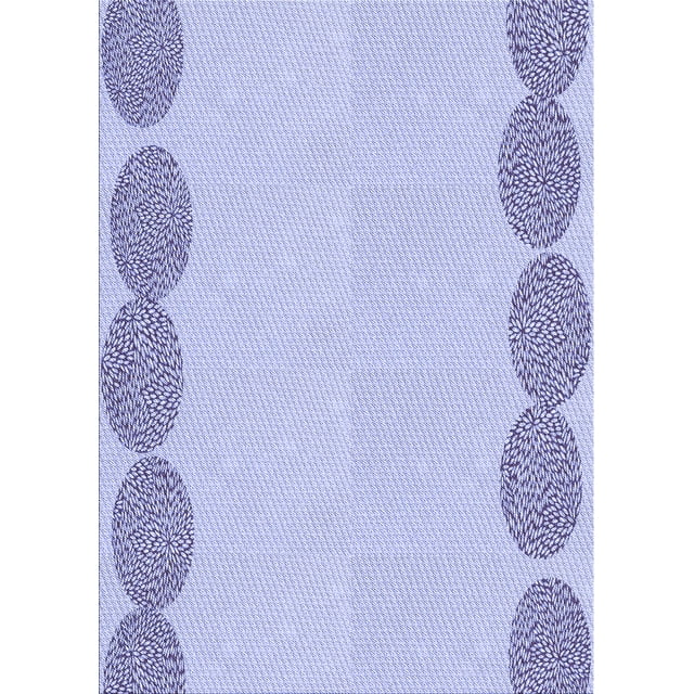 Ahgly Company Tapis d'Intérieur Lavables en Machine Rectangle Bleu Ciel Transitionnel, 2' x 5'