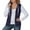 Navy, variant on Women Jackets Fall Polar Hooded Vest Solid Sleeveless Drawstring Waistcoat Winter Clothes