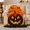 Pumpkin and Bats, variant on Jack-O'-Lantern with Black Cat, Dramatic Vintage Style for Halloween Lovers, Haunted House Moon Scene and Halloween Gift, Cozy Flannel Blanket for Cabin and Living Room, Gothic Home Decor