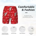 thumbnail image 6 of Picia Christmas Deer 1 pattern Mens Swim Trunks with Compression Liner Stretch Beach Shorts Quick Dry with Zipper Pockets No-Chafing Board Shorts-Small, 6 of 9