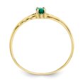 thumbnail image 2 of 10k Yellow Gold Emerald Birthstone Ring May Gemstone, 2 of 9