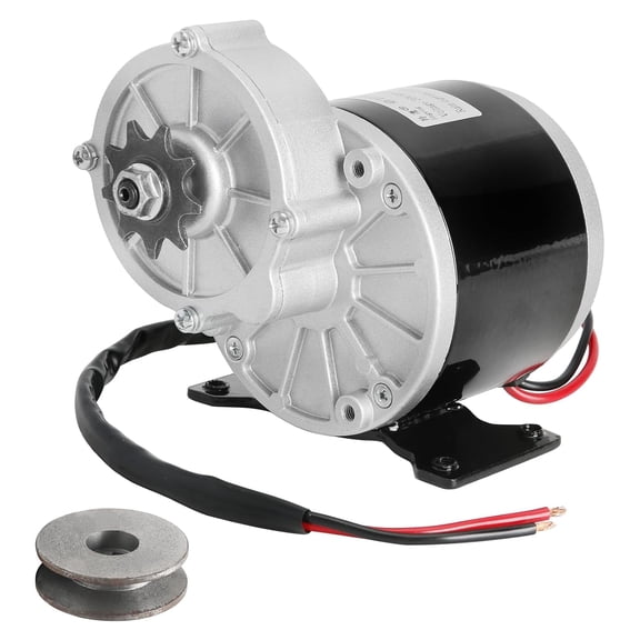 36V 350W Gear Reduction Electric Motor, 2750rpm Speed Powerful Electric Motor with Belt Pulley, MY1016 Brushed Gear Motor for Scooters, E-Bikes, Electric Cars, Tricycles, Scooters
