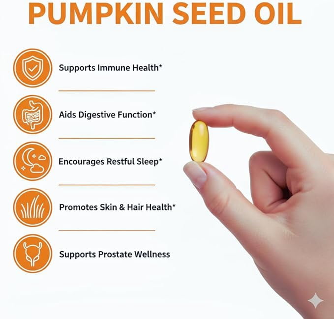 Cures For Life Pumpkin Seed Oil with Saw Palmetto – 3000mg Per Serving, 300 Softgels | Cold Pressed Virgin Oil | Supports Prostate, Bladder, Urinary & Hair Health | Non-GMO