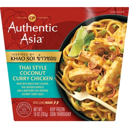 Authentic Asia Thai Style Coconut Curry Chicken Meal 10oz (Frozen Dinner)