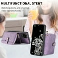 thumbnail image 5 of for Samsung Galaxy S20 Ultra Wallet Case, Crossbody Phone Purse with Card Holder for Women, Zipper PU Leather Carrying Cover Gift with Shoulder Strap Kickstand Anti-drop for S20 Ultra - Purple, 5 of 10