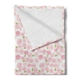 thumbnail image 2 of Watercolor Flowers Soft Flannel Fleece Throw Blanket, Romantic Rose Flowers Field Bouquet Bridal Valentines Theme, Cozy Plush for Indoor and Outdoor Use, 50" x 70", Pale Pink Pale Green, by Ambesonne, 2 of 5
