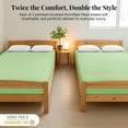 thumbnail image 3 of Lux Decor 2-Pack Twin XL Fitted Sheets Only - 16" Deep Pocket, Brushed Microfiber Bottom Sheets, 360° Elastic Fit, Wrinkle & Fade Resistant - Sage, 3 of 10
