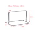 thumbnail image 2 of Removable Clamp Desk Partition Divider Support Panel Bracket Holder Glasses Clips 4mm Clamp Thickness(Silver), 2 of 7