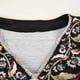 thumbnail image 5 of Moda mujer Casual impreso cuello en V 1/2 manga suelta camiseta verano blusa pulóver Tops Pompotops hkajfhjk472148, 5 of 8