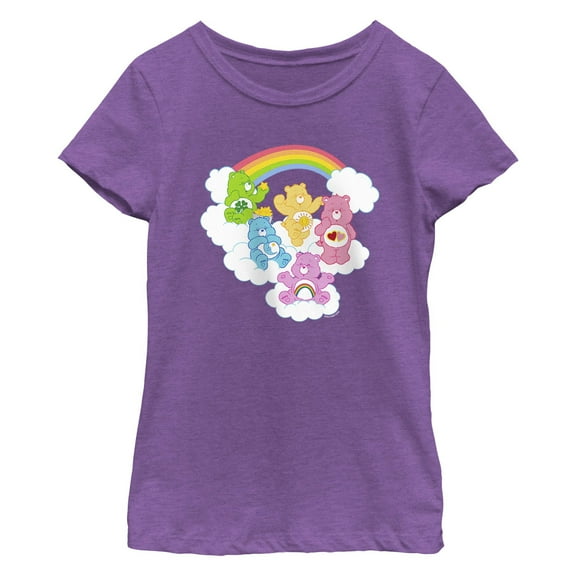 Girl's Care Bears Rainbow Clouds Graphic T-Shirt
