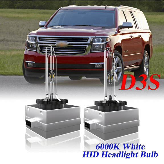 For Chevrolet Suburban 2015 2016 2017 2018 D3S HID Headlight High/Low Beam 6000K Crystal White Xenon Bulbs Set 2
