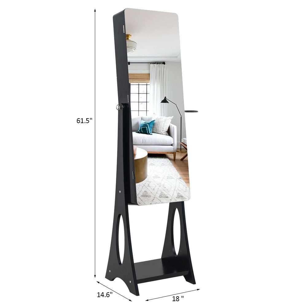 Kepooman 2-Layer LED Mirror Cabinets, Full Mirror Wall Mounted Cabinets, Brush Holders with Inner Mirror, 6 Drawers